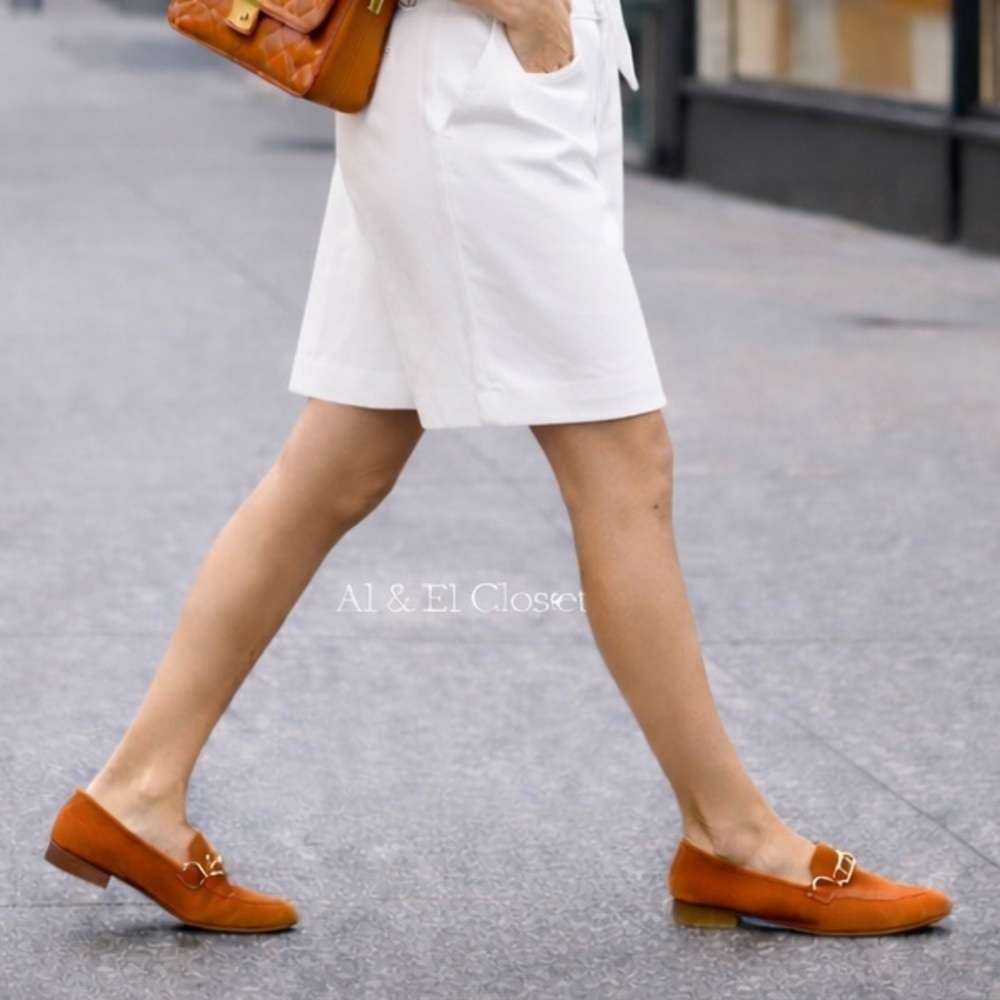 Parrotto Italian Suede Loafers Burnt Orange Gold Horsebit EU 39 New In Box